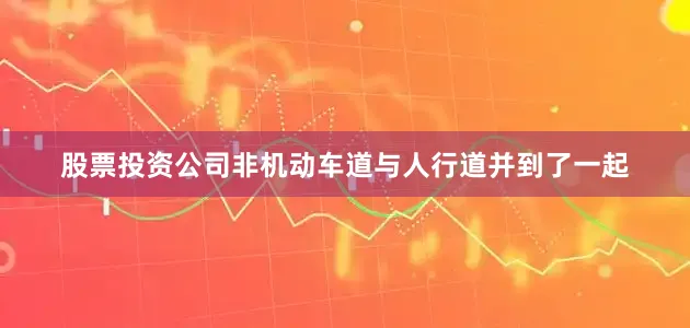 股票投资公司非机动车道与人行道并到了一起