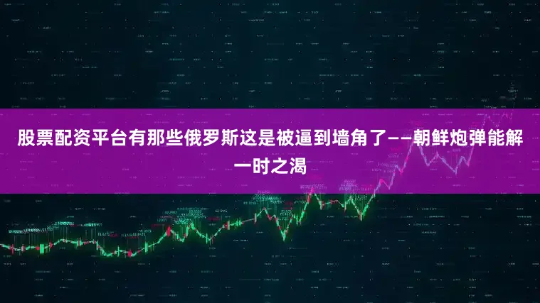 股票配资平台有那些俄罗斯这是被逼到墙角了——朝鲜炮弹能解一时之渴